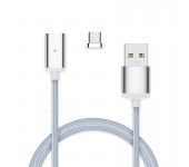 Магнитный кабель USB 360 LED Type-C 1000mm, кабель для подключения к USB, кабель для зарядки (Белый)